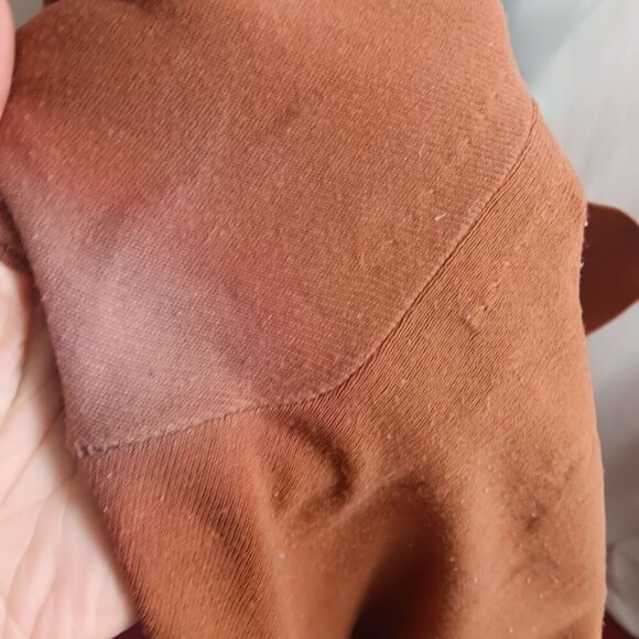 Vintage Small 70's Men's Brown Short-Sleeve Polo Shirt Pocket Acrylic Knit - Picture 5 of 5